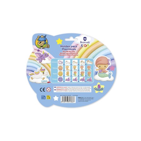 1062 Set 5 Moldes para Plastilina Fairy Tale