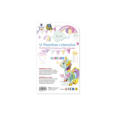 1064 Set de Plastilinas Neon-Pastel con Molde