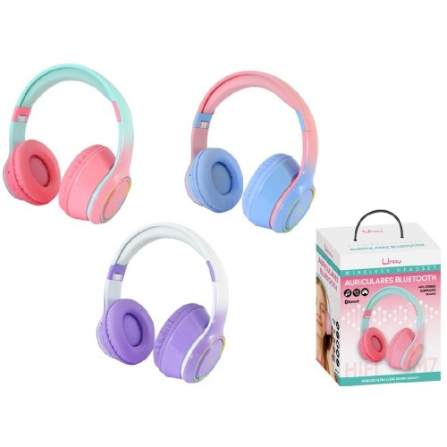 1065 Auriculares Bluetooth con luces LED mult