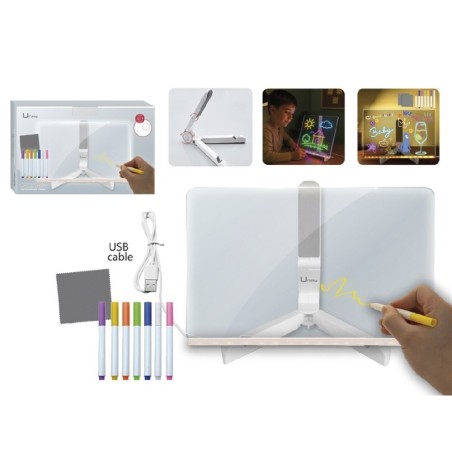 1068 Pizarra Acrílica Transparente LED con So