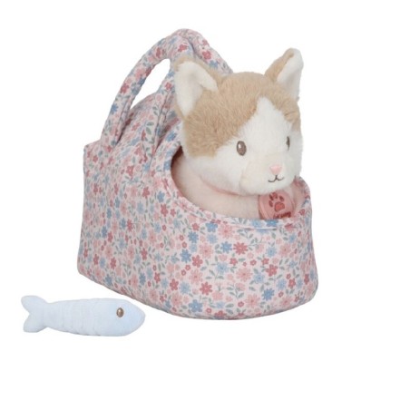 1078 Peluche Gatito Marley con Bolsa Floral