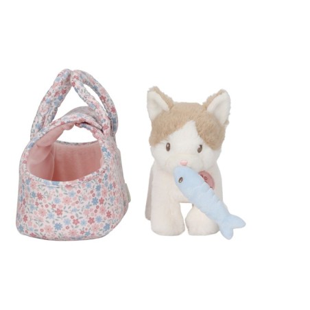 1080 Peluche Gatito Marley con Bolsa Floral