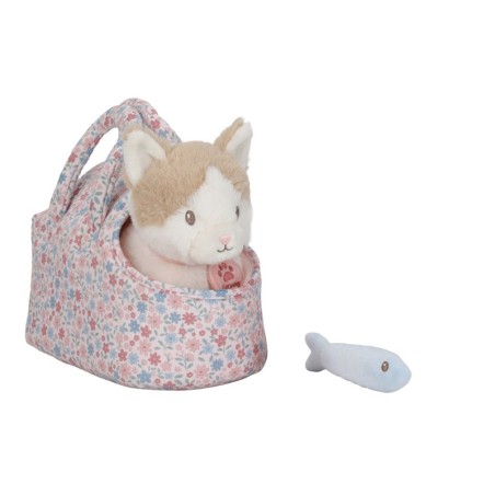 1081 Peluche Gatito Marley con Bolsa Floral