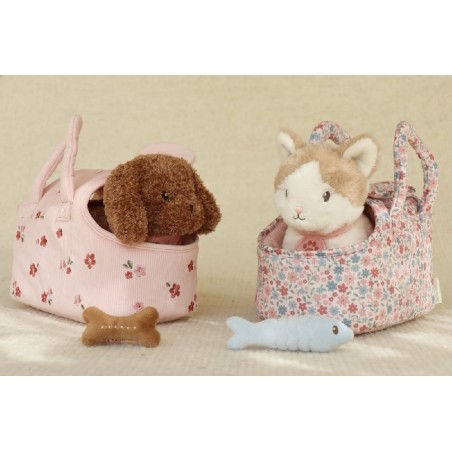 1083 Peluche Gatito Marley con Bolsa Floral