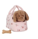 1085 Peluche Cachorro Jackie con Bolsa Floral