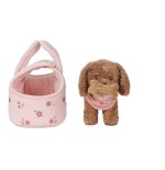 1087 Peluche Cachorro Jackie con Bolsa Floral