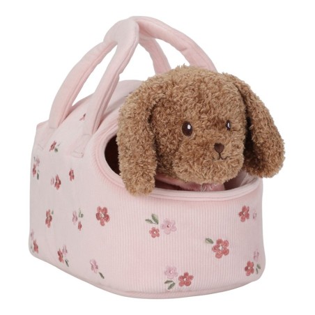 1088 Peluche Cachorro Jackie con Bolsa Floral