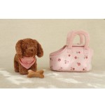 1090 Peluche Cachorro Jackie con Bolsa Floral