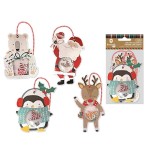 1136 Set 4 Tarjetas Colgantes Navidad con Ado