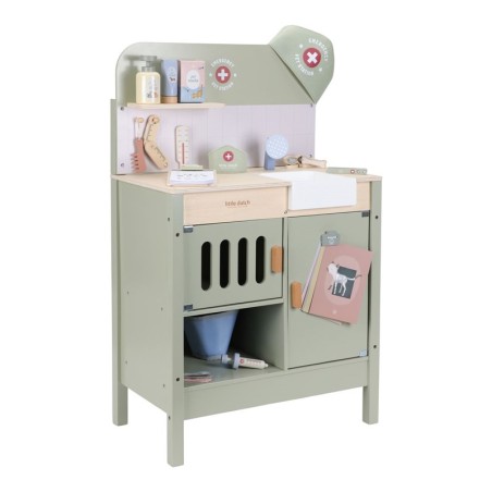 1202 Clínica veterinaria de madera para niños