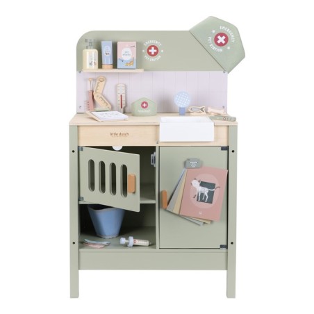 1203 Clínica veterinaria de madera para niños