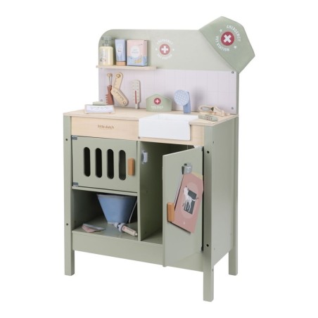 1204 Clínica veterinaria de madera para niños