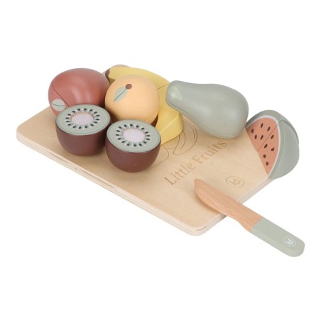 1214 Juego de frutas de madera para cortar