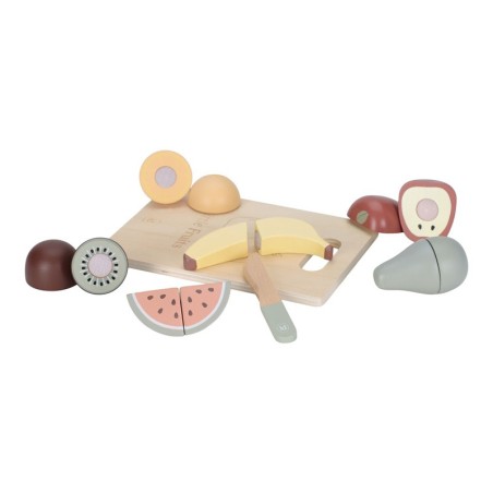 1215 Juego de frutas de madera para cortar