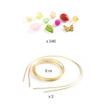 1249 Perlas dúo de tiaras Rosa