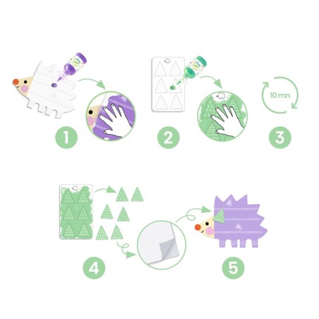 1440 Pintura mágica con los dedos Formas pequ