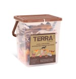 1723 Terra Cubo marrón Perro  Gato 60 piezas