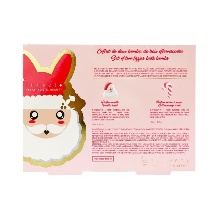 1829 Set Papá Noel con dos figuras efervescen