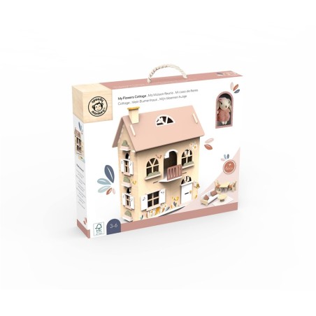 1870 Casita de flores de la familia Rabbit