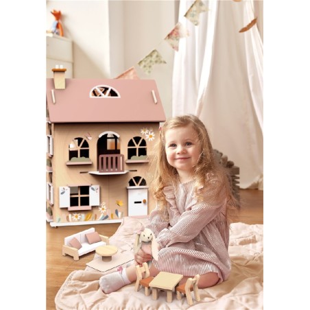 1871 Casita de flores de la familia Rabbit