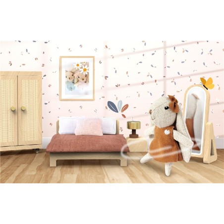 1880 Dormitorio de la Casa de la Familia Rabbit + 1 Personaje