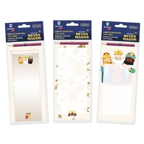 1909 Libreta Imantada Reyes Magos con Lápiz 