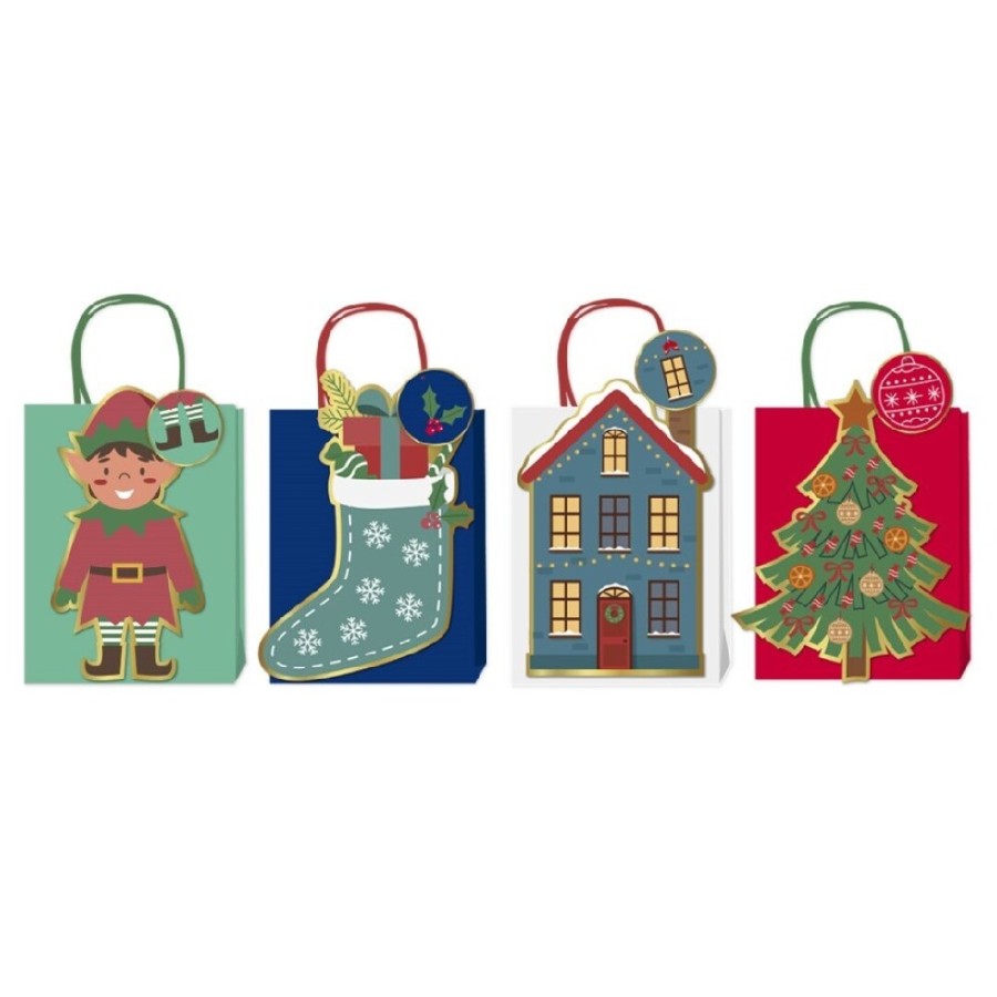 1934 Bolsa Navidad Decorada 3D con Tarjeta Co