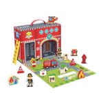 1962 Set de parque de bomberos de madera