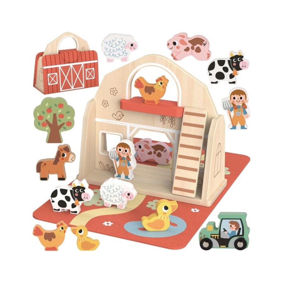 1986 Set de granja en maletita plegable