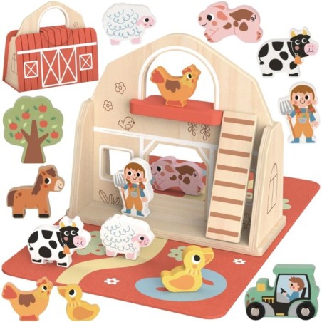 1986 Set de granja en maletita plegable