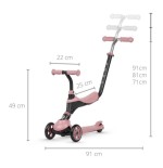 2000 Patinete 5 en 1 - Rosa