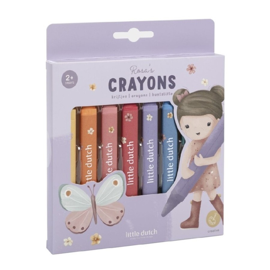 2029 Crayones de cera rosa little dutch