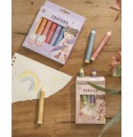 2032 Crayones de cera rosa little dutch