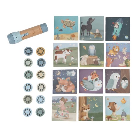 2121 Proyector linterna azul little dutch