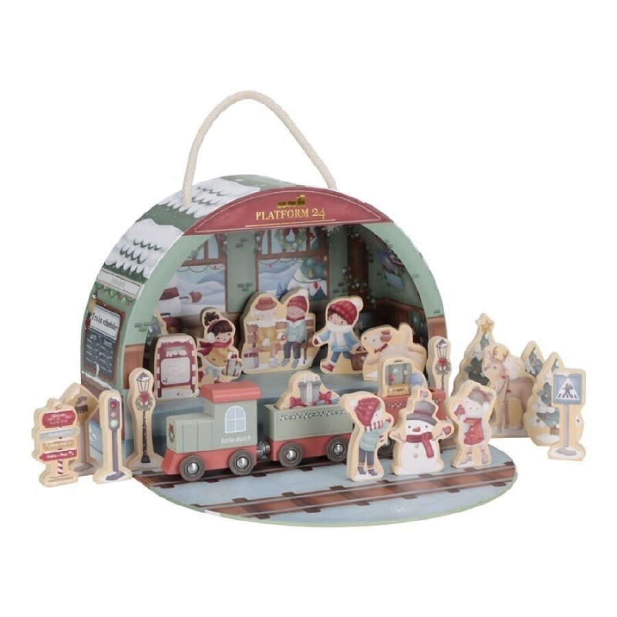 2293 Caja Adviento Tren Navidad Little Dutch