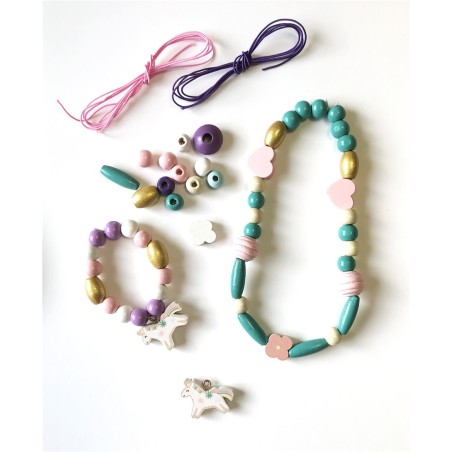 2307 Cuentas de madera de unicornio