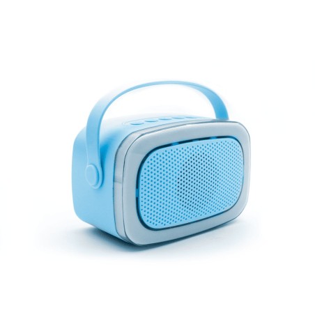 2385 Karaoke Con Luz Y 2 Micrófonos - Azul