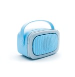 2385 Karaoke Con Luz Y 2 Micrófonos - Azul