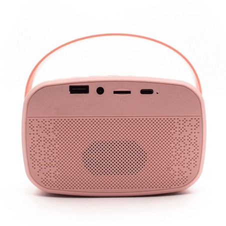 2393 Karaoke Con Luz Y 2 Micrófonos - Rosa