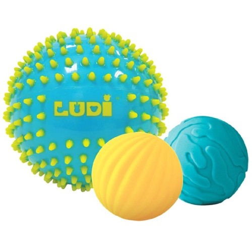 269 Pelota sensorial bicolor turquesa amaril
