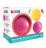 2673 Pelota sensorial bicolor rosa amarillo