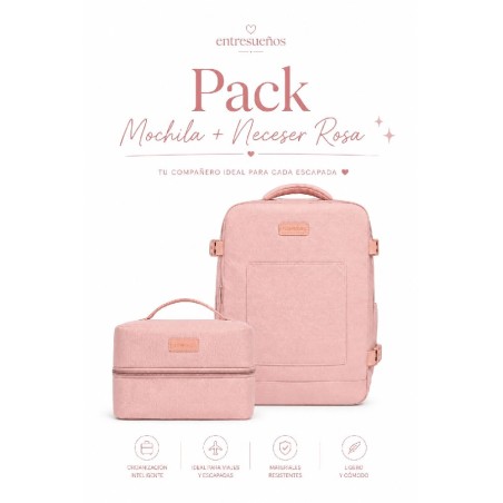 2845 Pack Mochila + Neceser Rosa