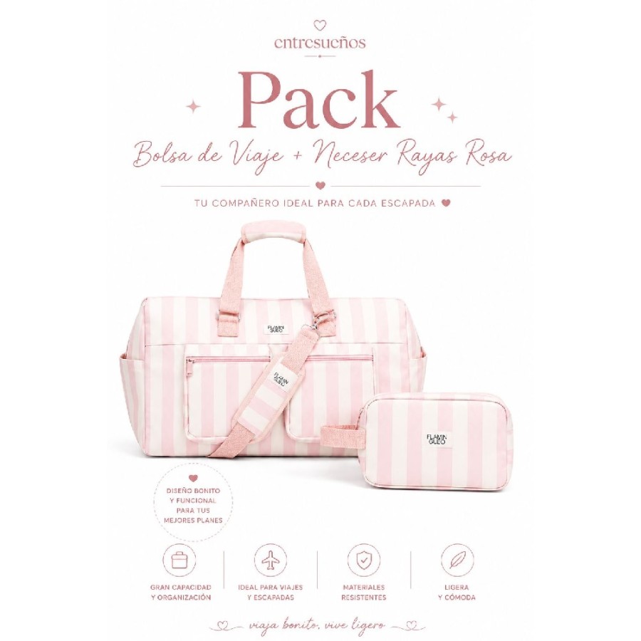 2853 Pack Rayas Rosa