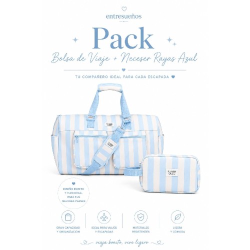 2862 Pack Rayas Azul
