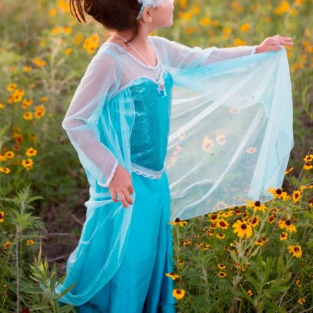31 Vestido de Reina de Hielo  Disfraz Infantil para Niñas