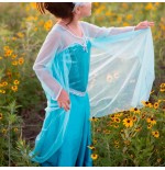 31 Vestido de Reina de Hielo  Disfraz Infantil para Niñas