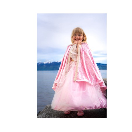 412 Deluxe Pink Rose Princess Cape Size 5-6