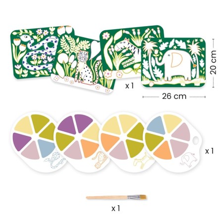 667 Pintura con paleta Los animales salvajes
