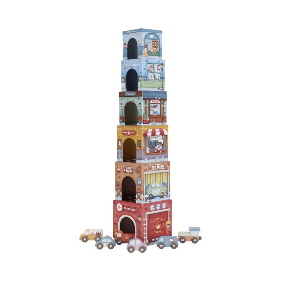 796 Torre Encajable Ciudad Con Coches Little